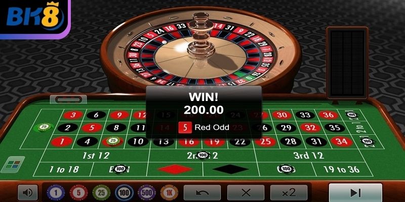 Các lựa chọn dự đoán kết quả trong Roulette